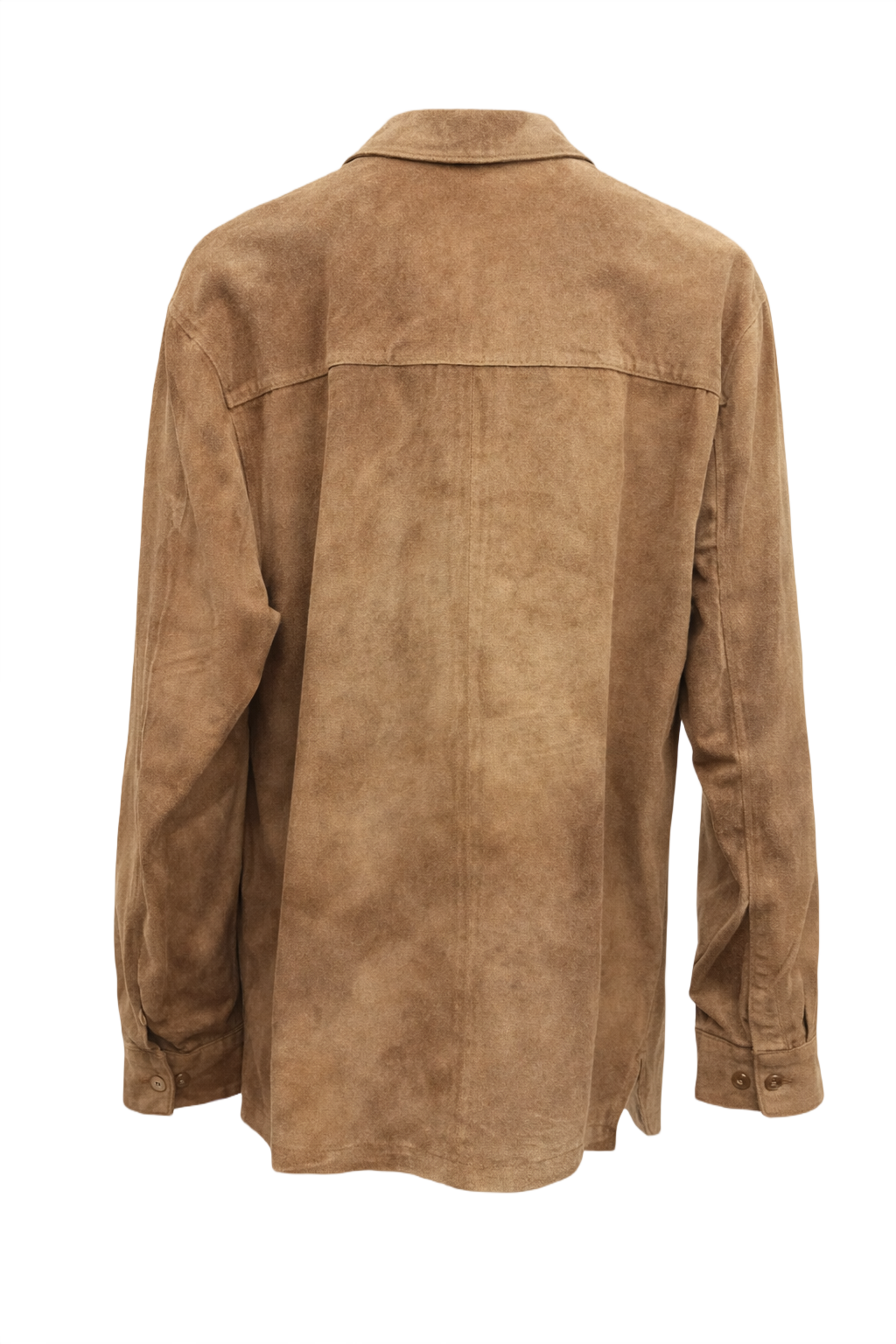 1990s Brown Suede Shirt - Back View