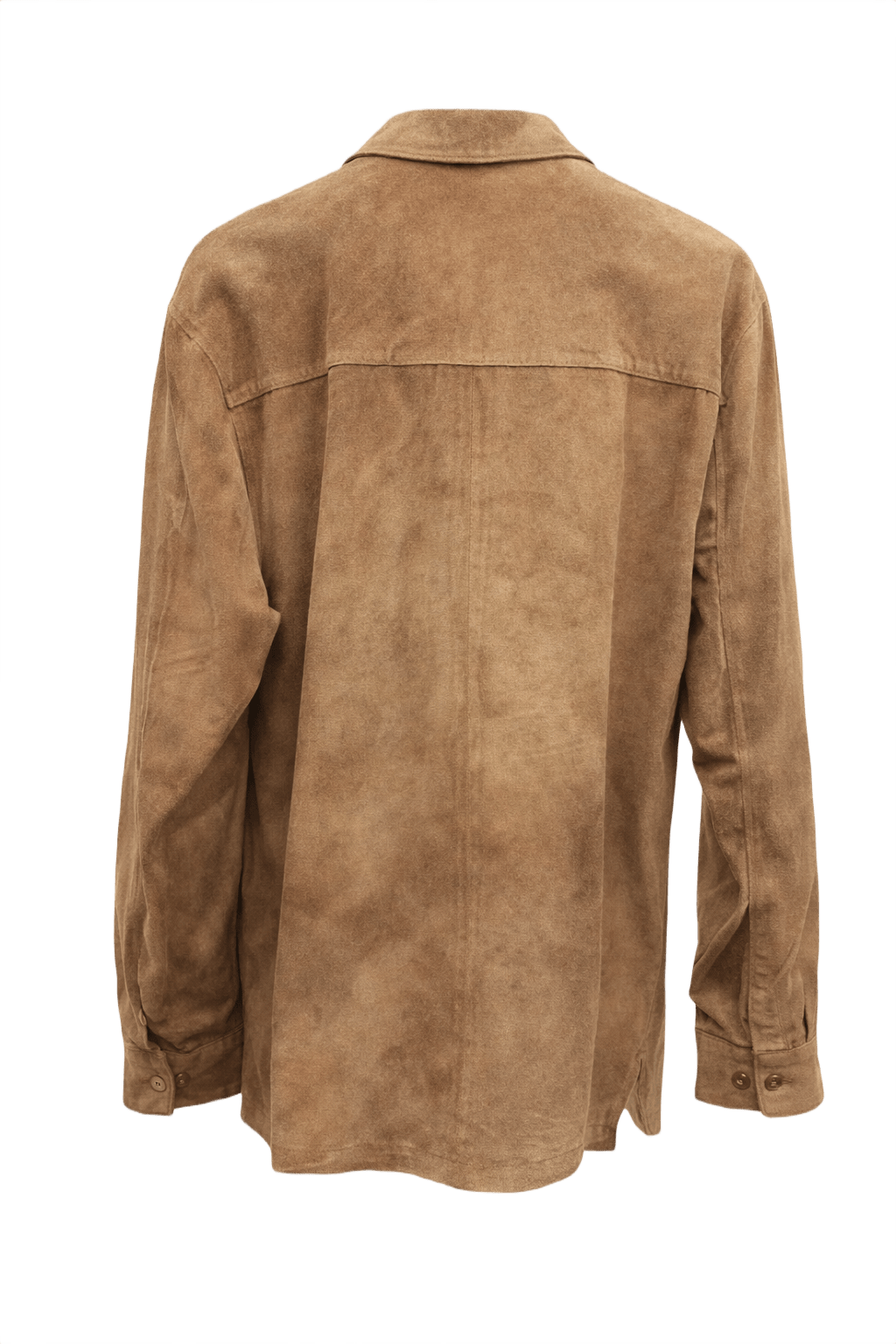 1990s Brown Suede Shirt - Back View