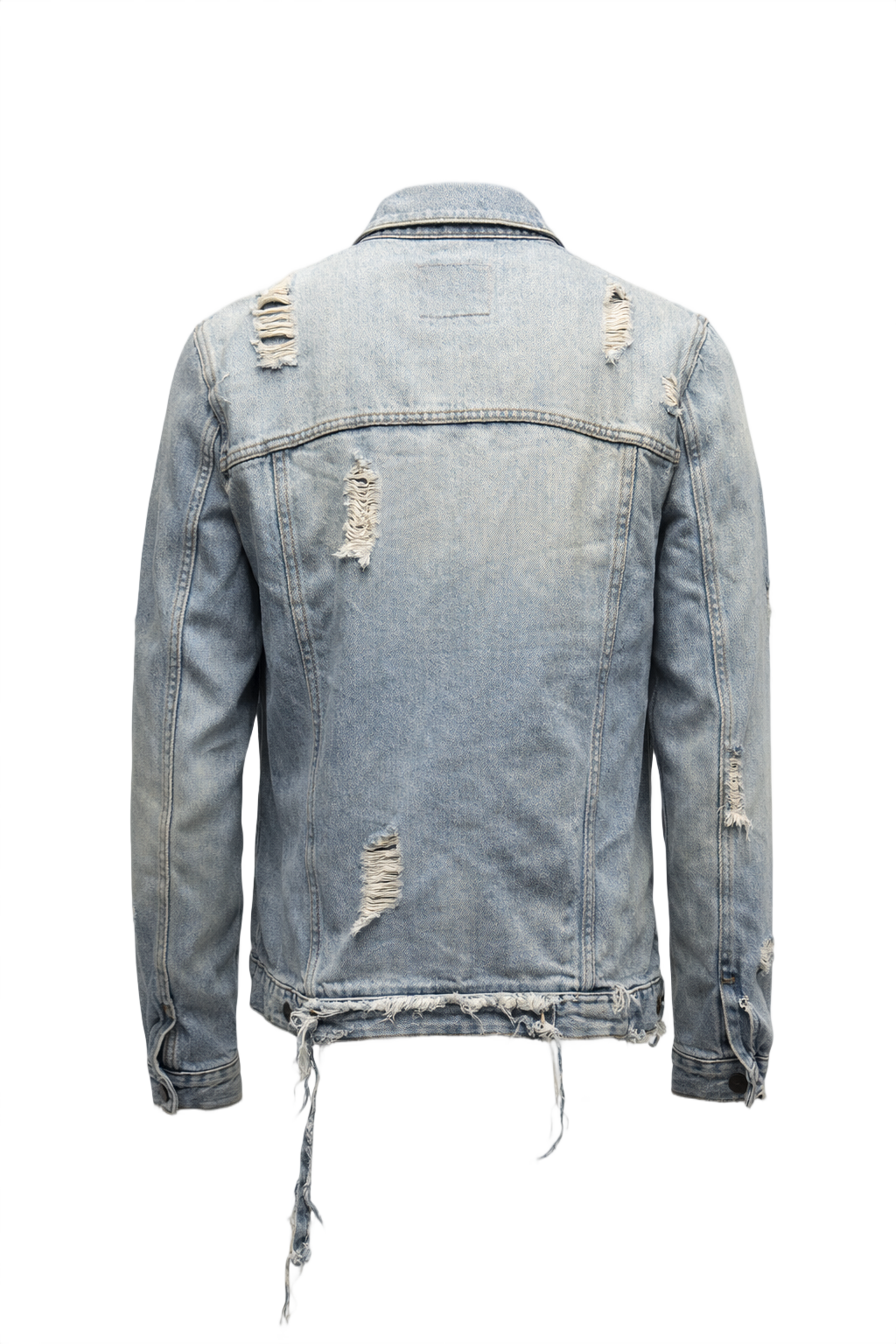 1990s Light Blue Denim Jacket - Back View