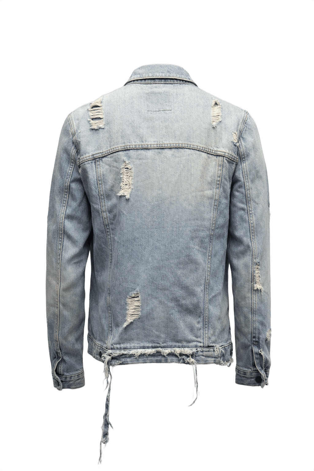 1990s Light Blue Denim Jacket - Back View