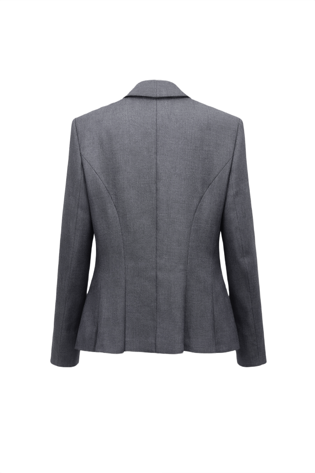 1990s Charcoal Grey Wool Blend Blazer - Back View