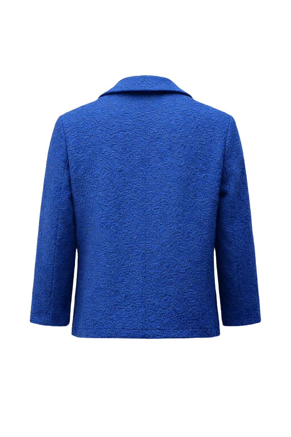 1960s Blue Unknown Fabric Jacket - Back View