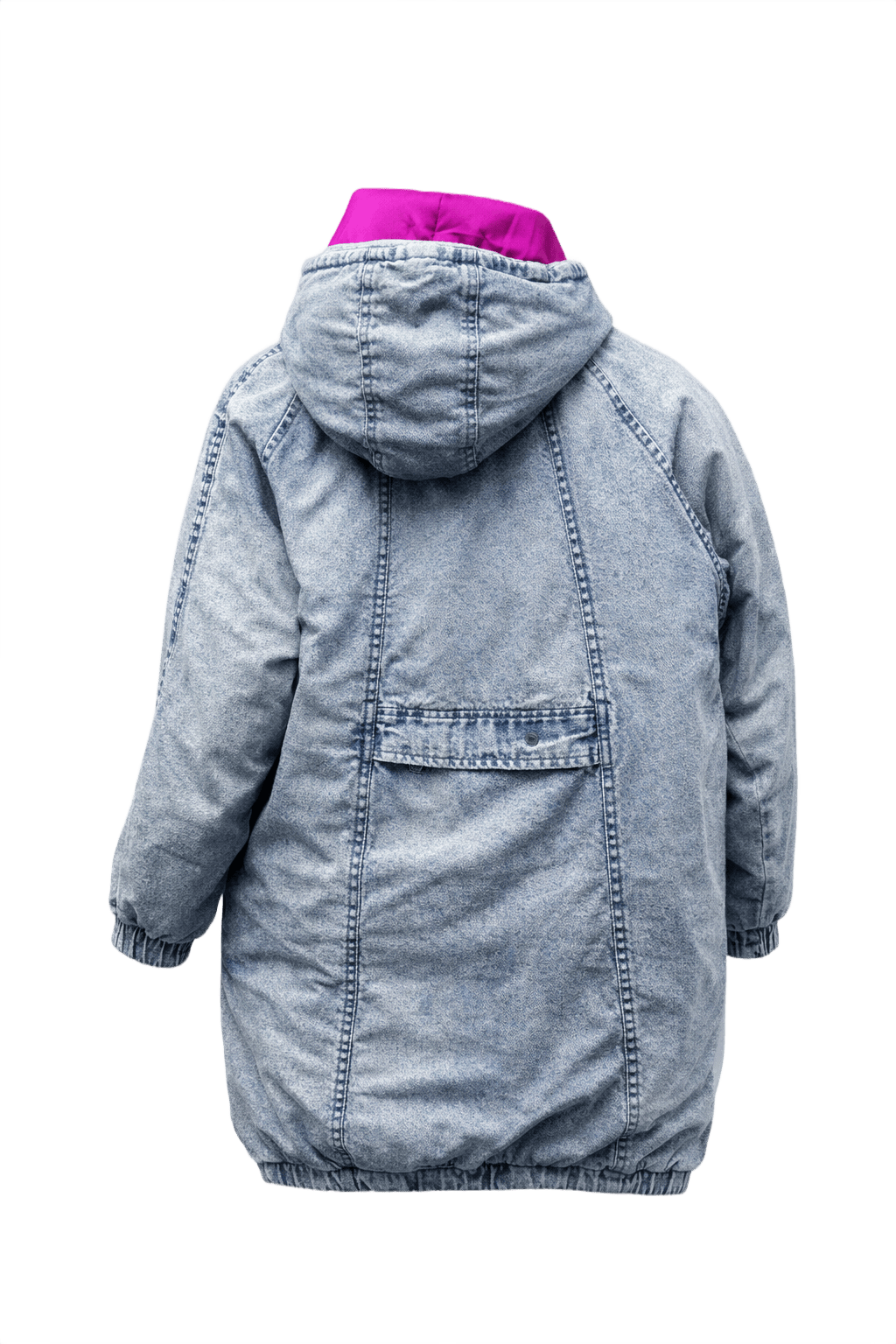 1980s Light Denim Blue Denim Jacket - Back View