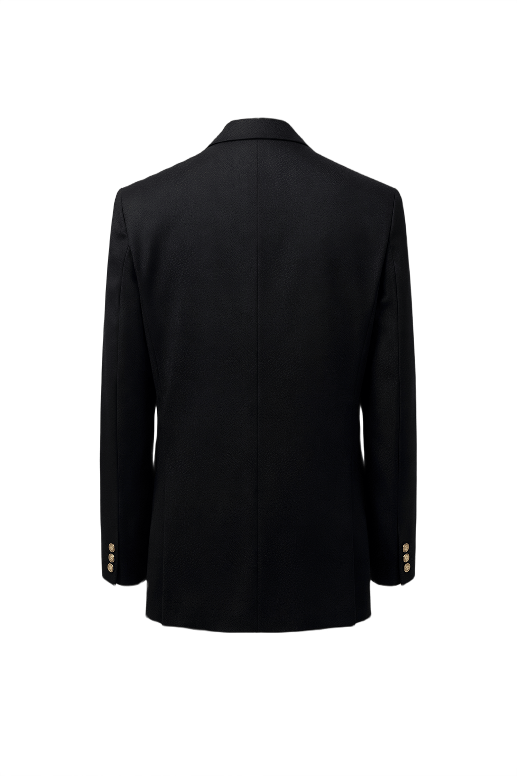 1990s Black Silk Blend Blazer - Back View