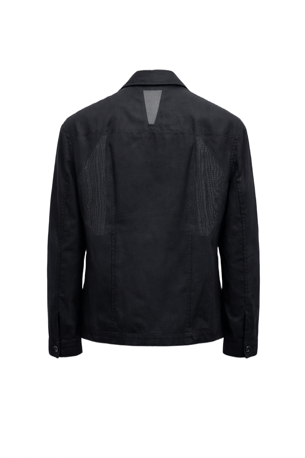 1980s Black Synthetic Blend Jacket - Back View