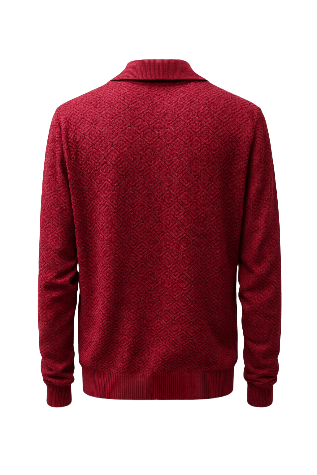 1970s Burgundy Knit Sweater - Back View