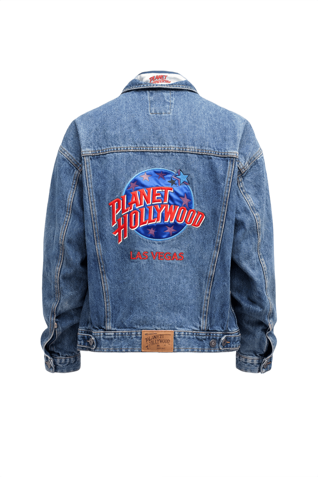 1990s Blue Denim Jacket - Back View