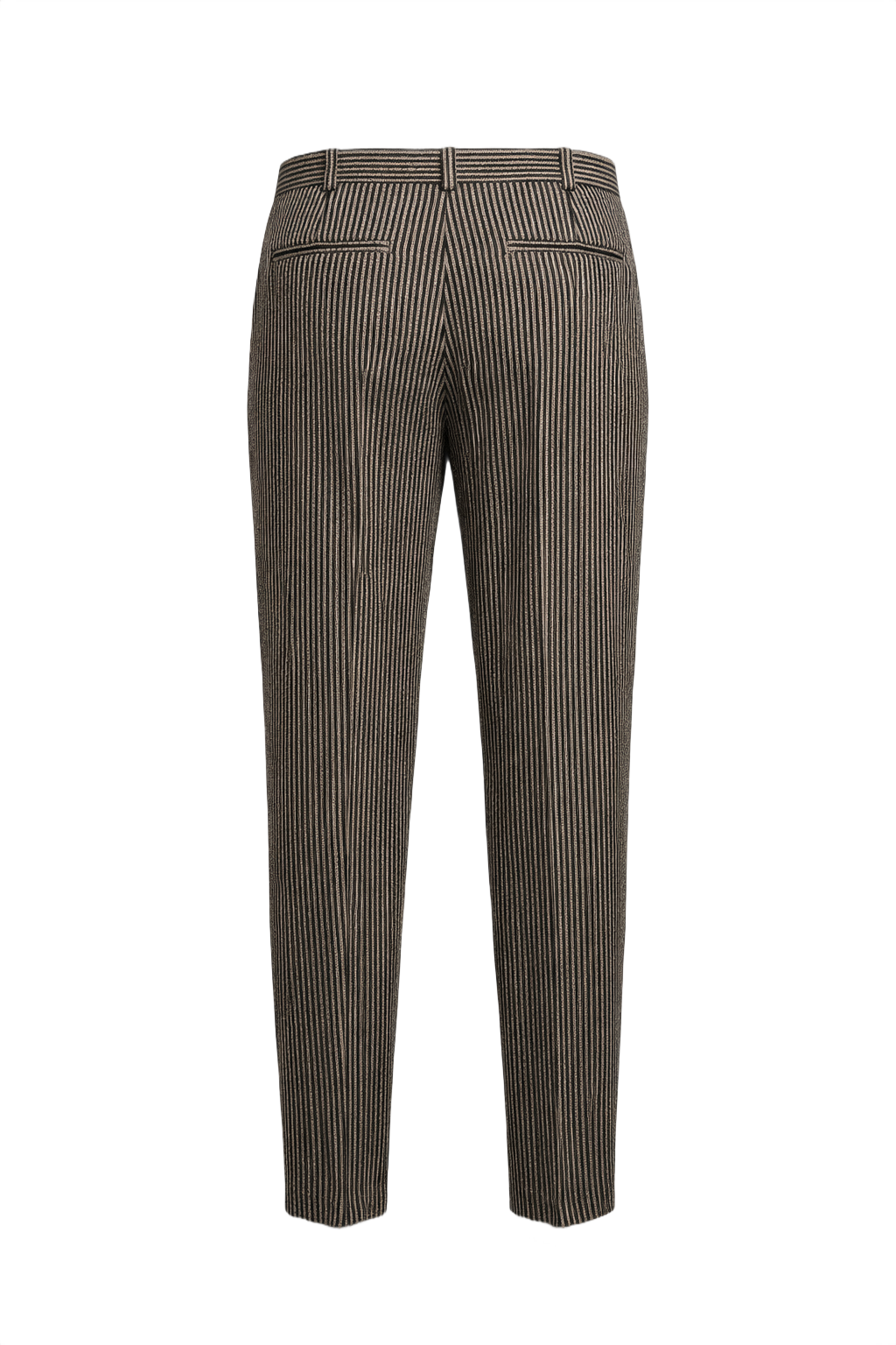 1970s Black Polyester Trousers - Back View
