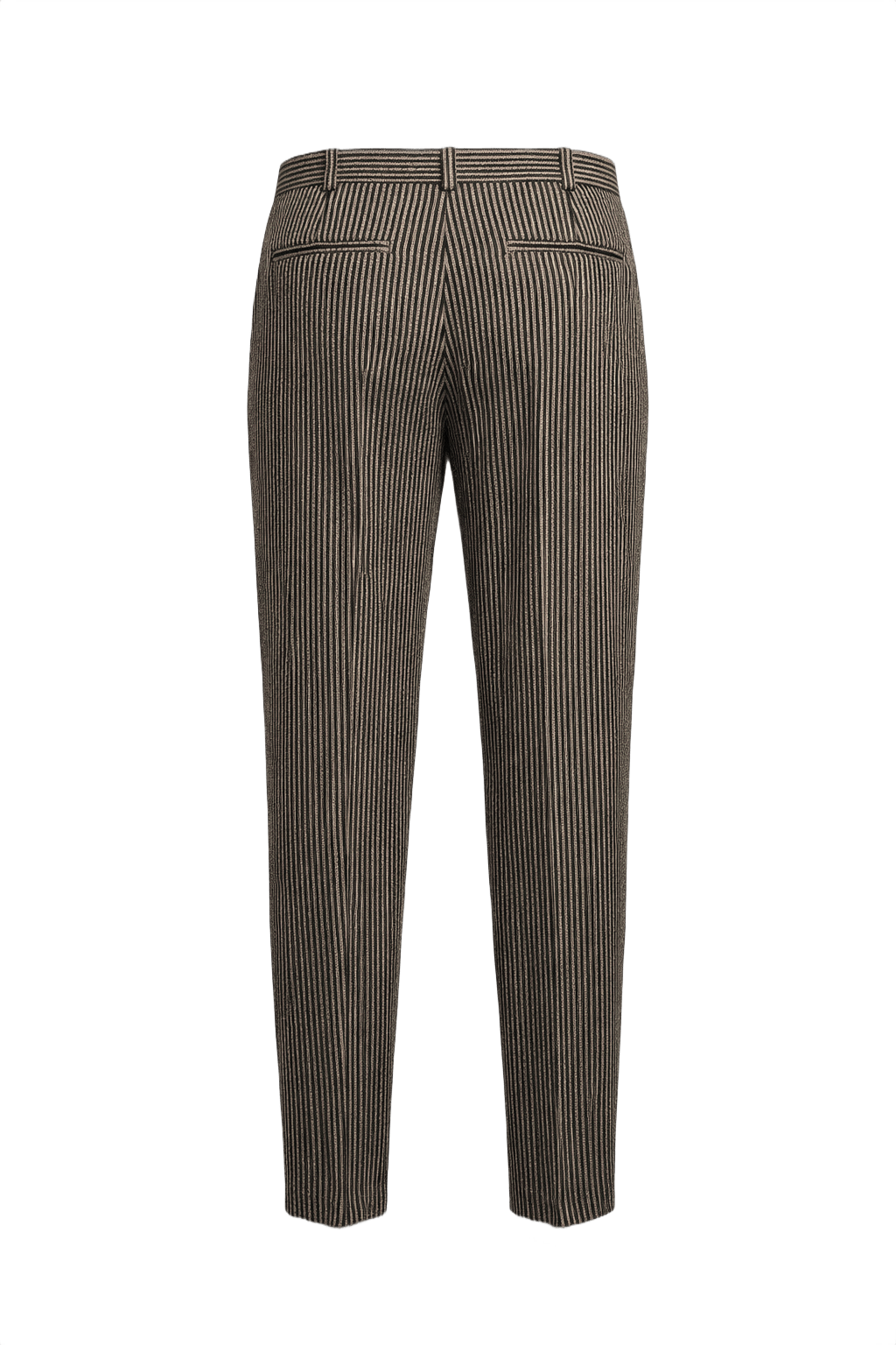 1970s Black Polyester Trousers - Back View