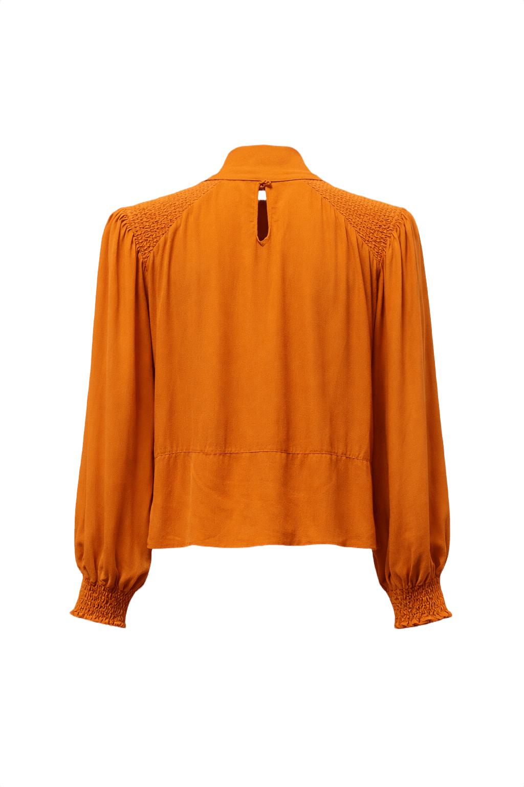1930s Orange Silk Blouse - Back View