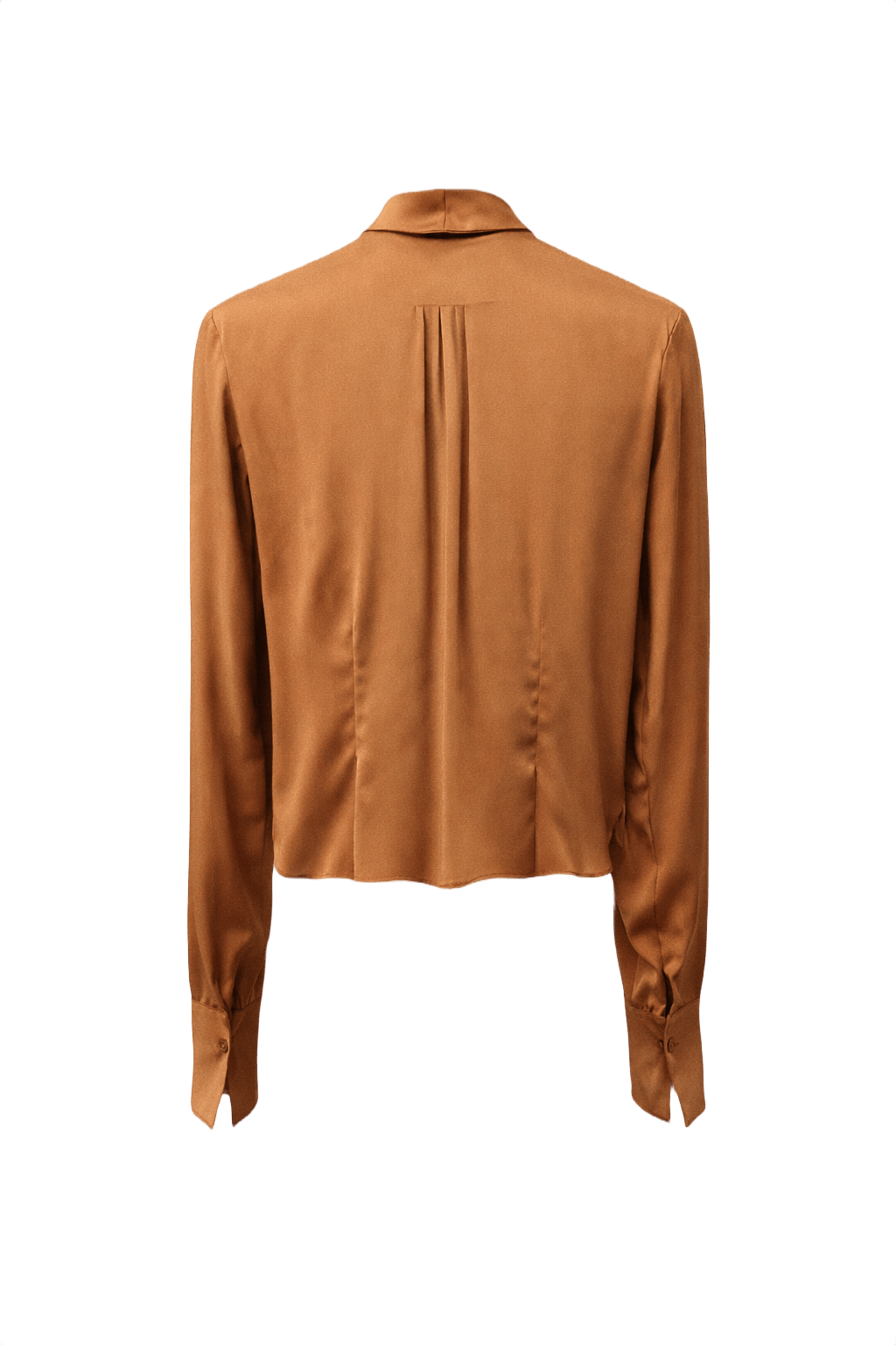 1930s Burnt Orange Silk Blouse - Back View
