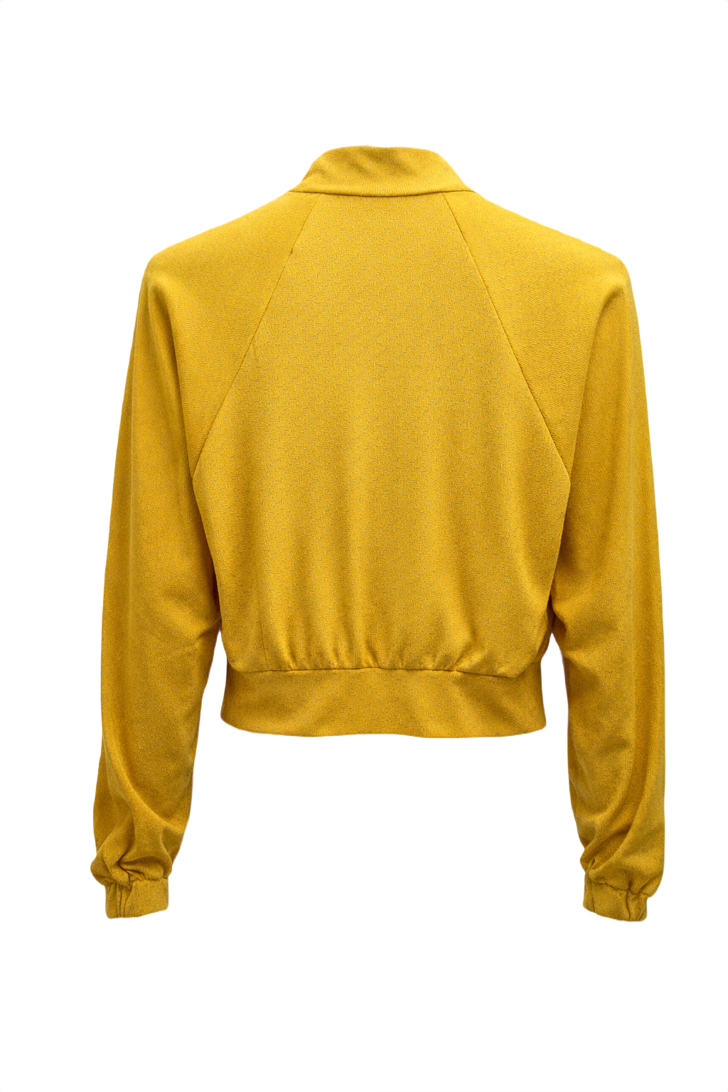 1930s Mustard Yellow Synthetic Blend Blouse - Back View