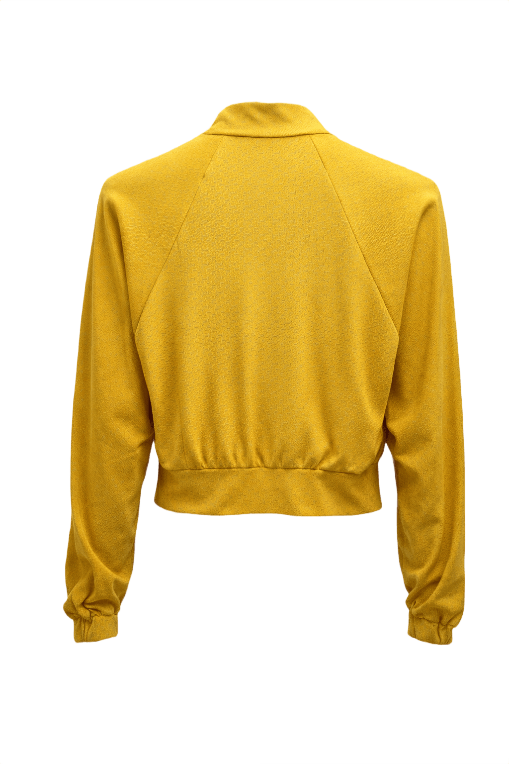 1930s Mustard Yellow Synthetic Blend Blouse - Back View