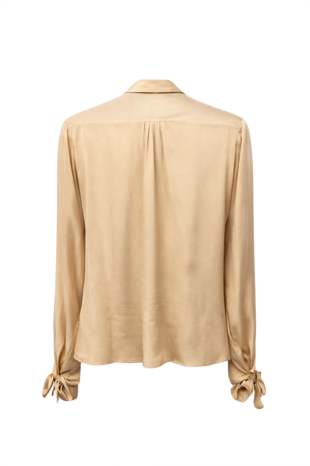 1930s Beige Silk Blouse - Back View