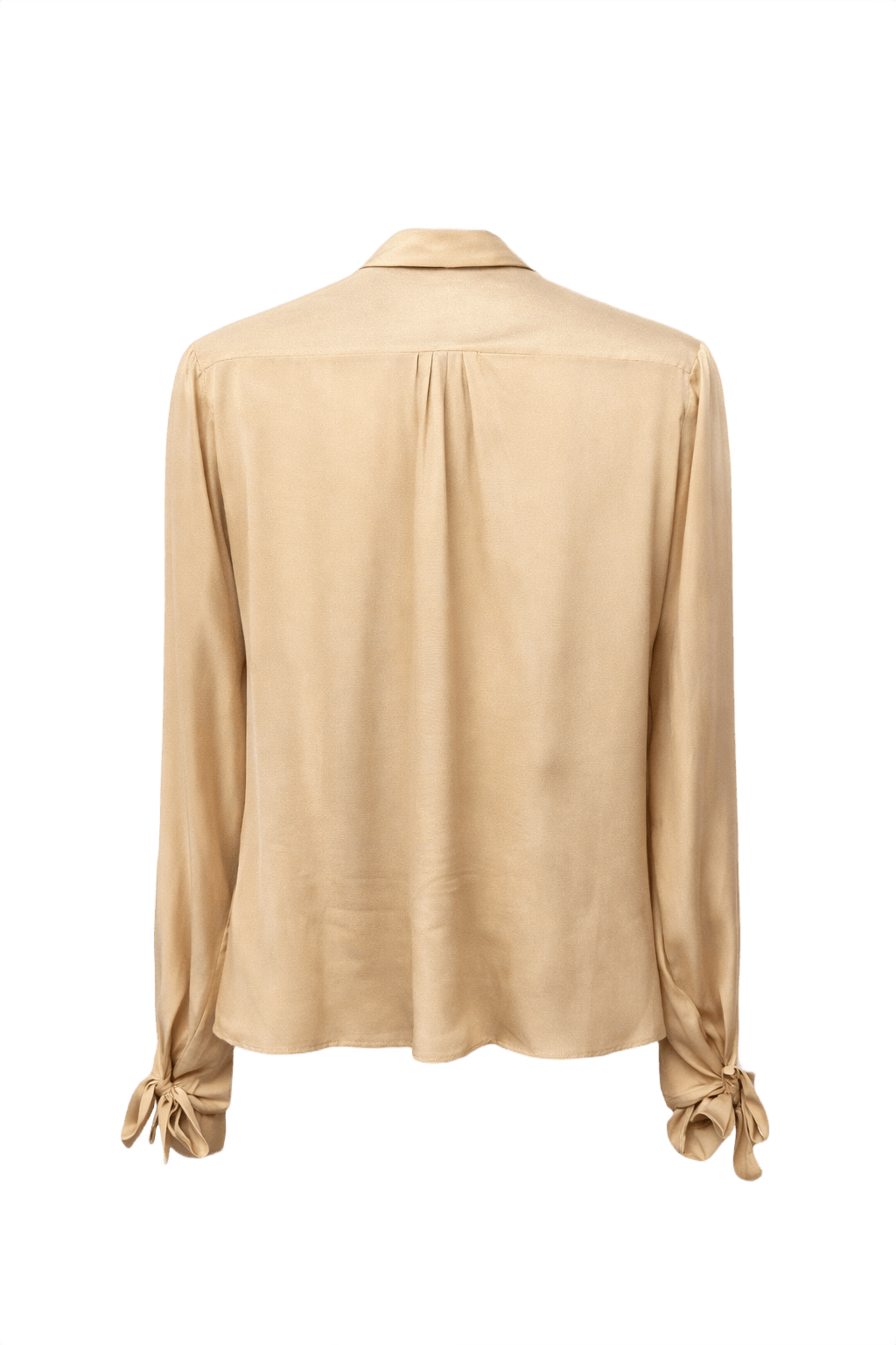 1930s Beige Silk Blouse - Back View