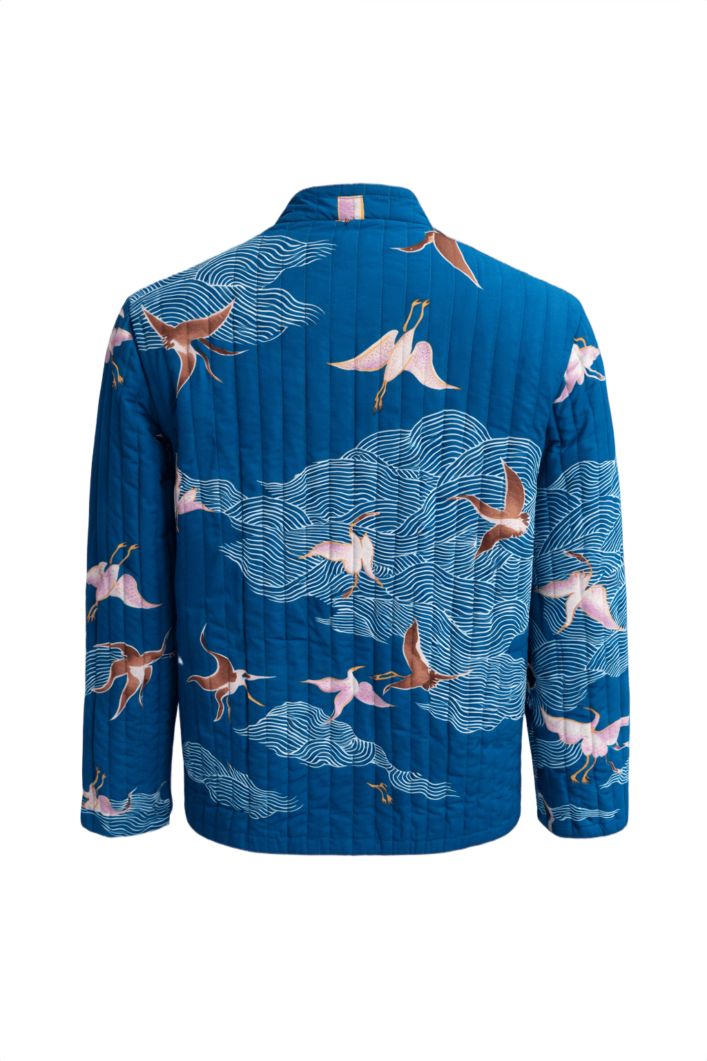 1970s Blue Polyester Jacket - Back View