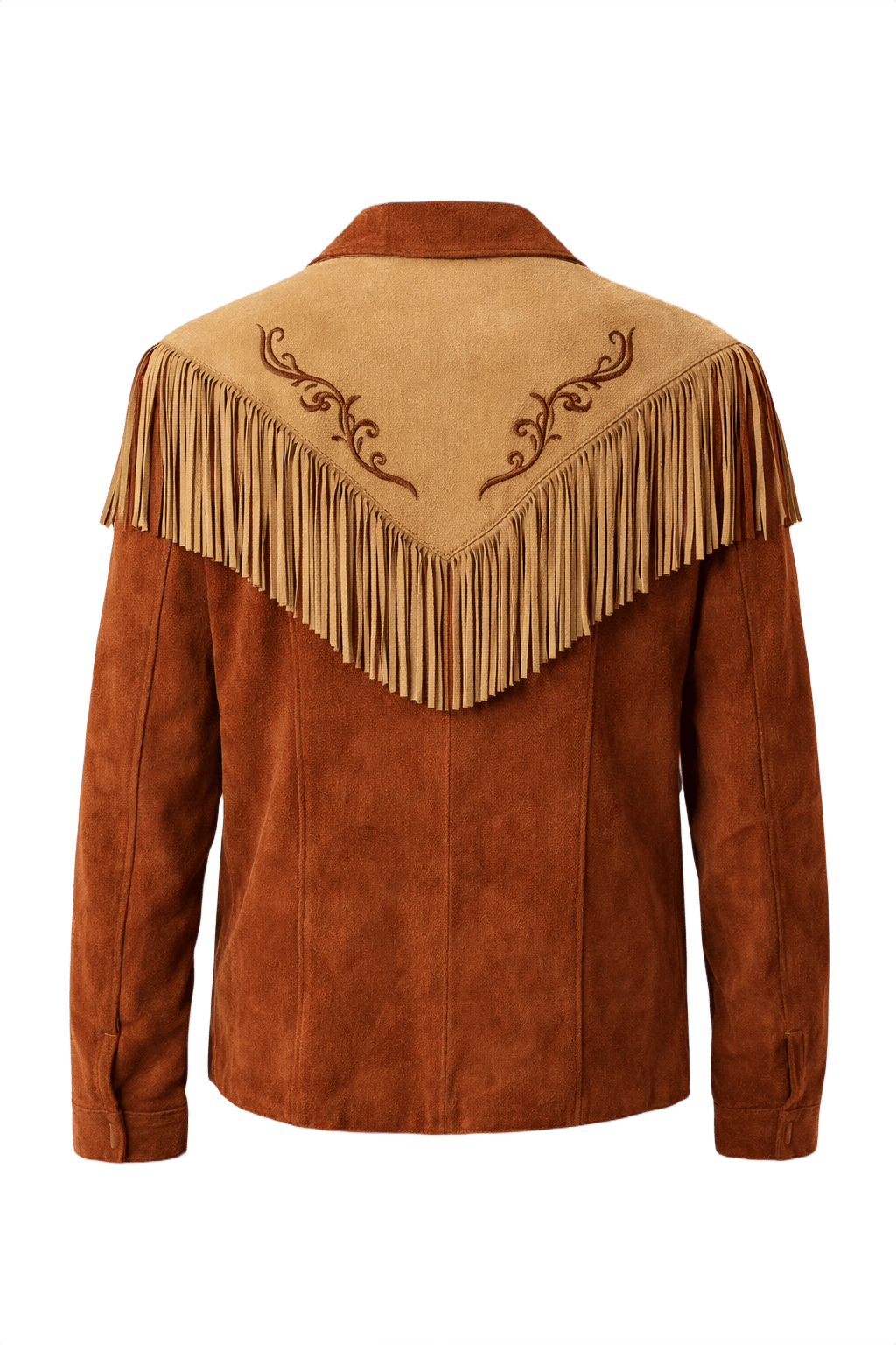 1970s Brown Suede Jacket - Back View