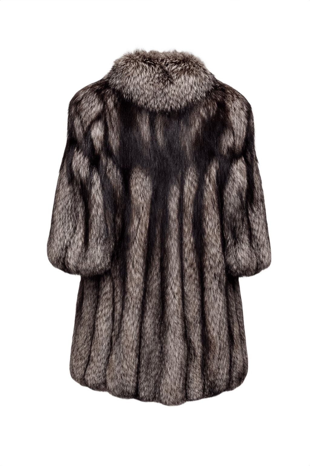 1980s Brown Fur Coat - Back View