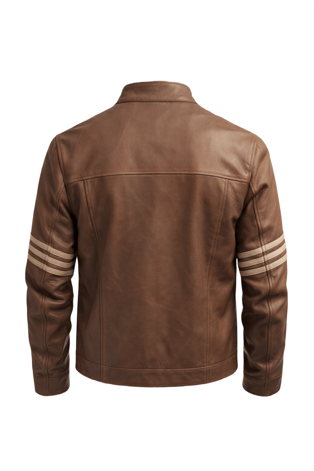 1990s Brown Leather Jacket - Back View