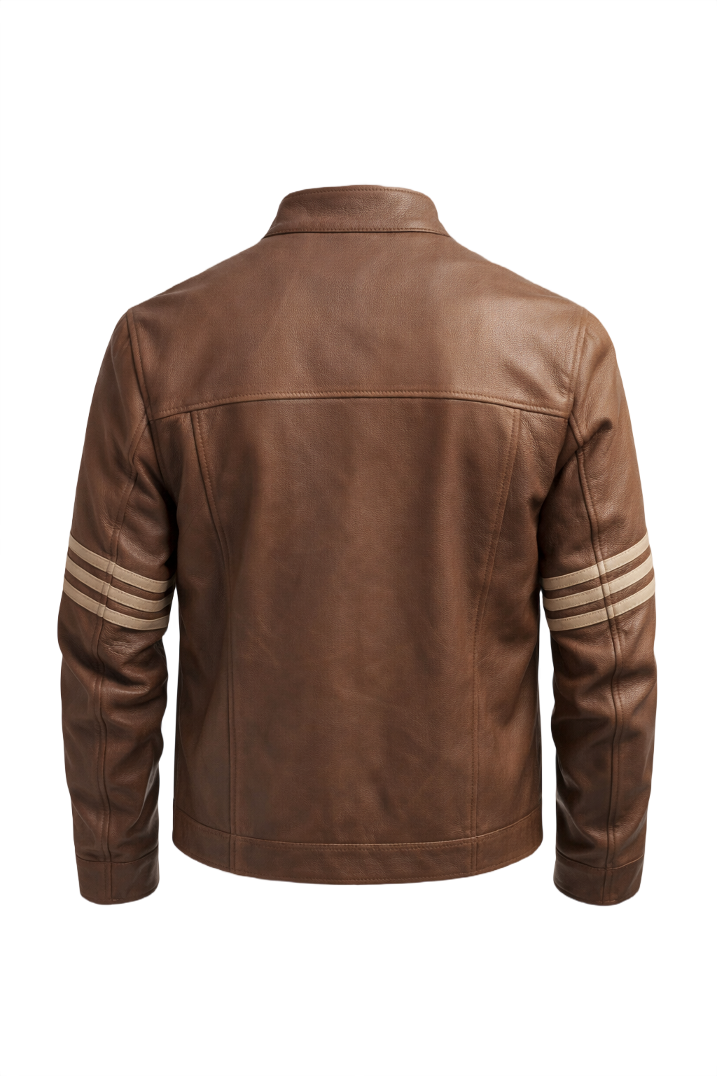 1990s Brown Leather Jacket - Back View