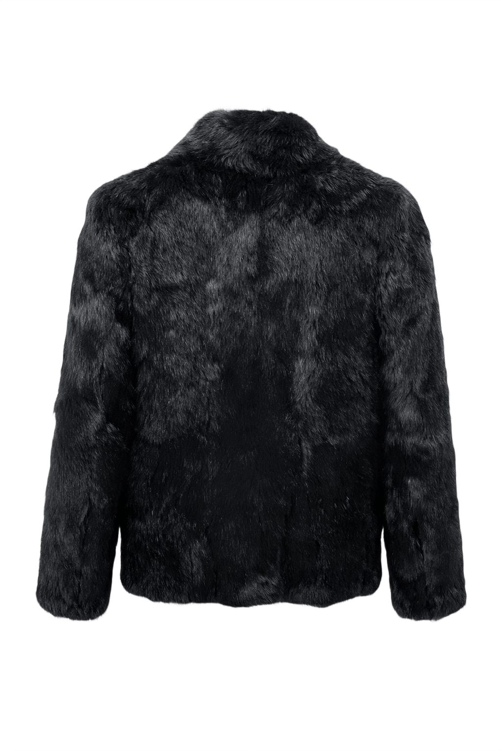 1980s Black Fur Coat - Back View