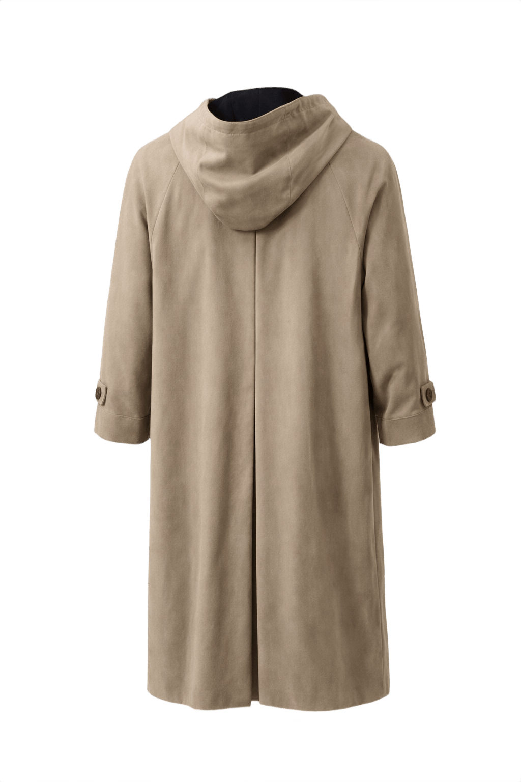 1990s Khaki Cotton Coat - Back View