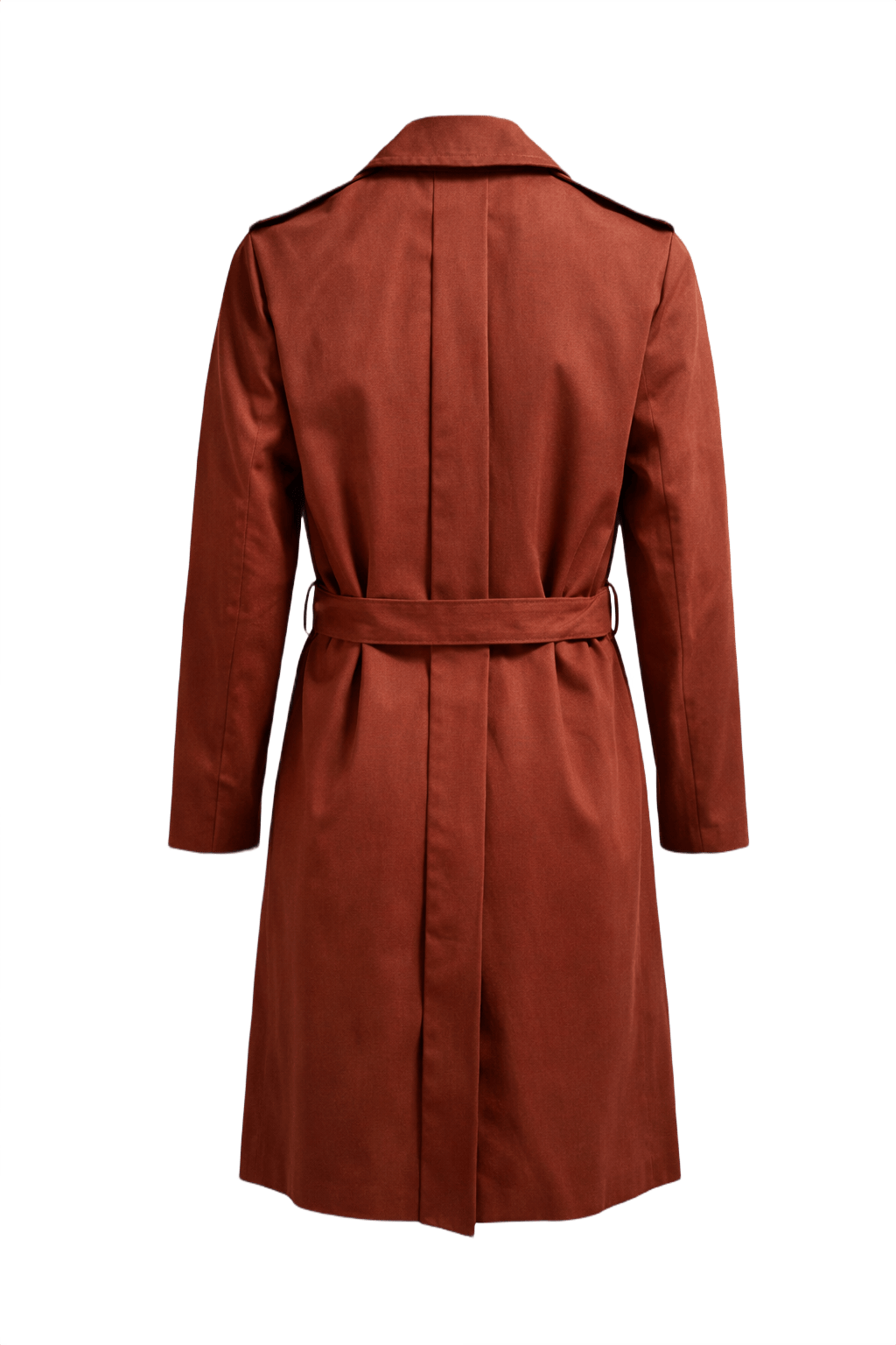 1980s Reddish-Brown Cotton Trench Coat - Back View