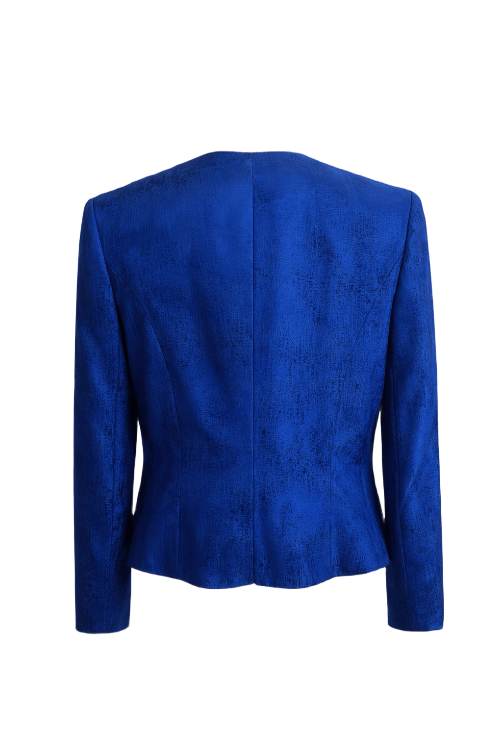 1970s Vivid Blue Silk Jacket - Back View