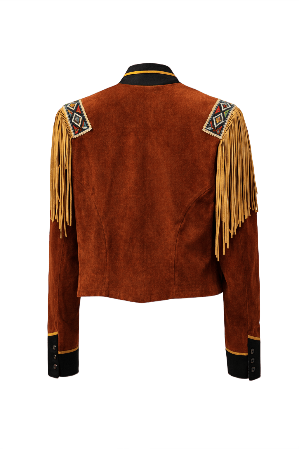 1970s Rust Brown Suede Jacket - Back View