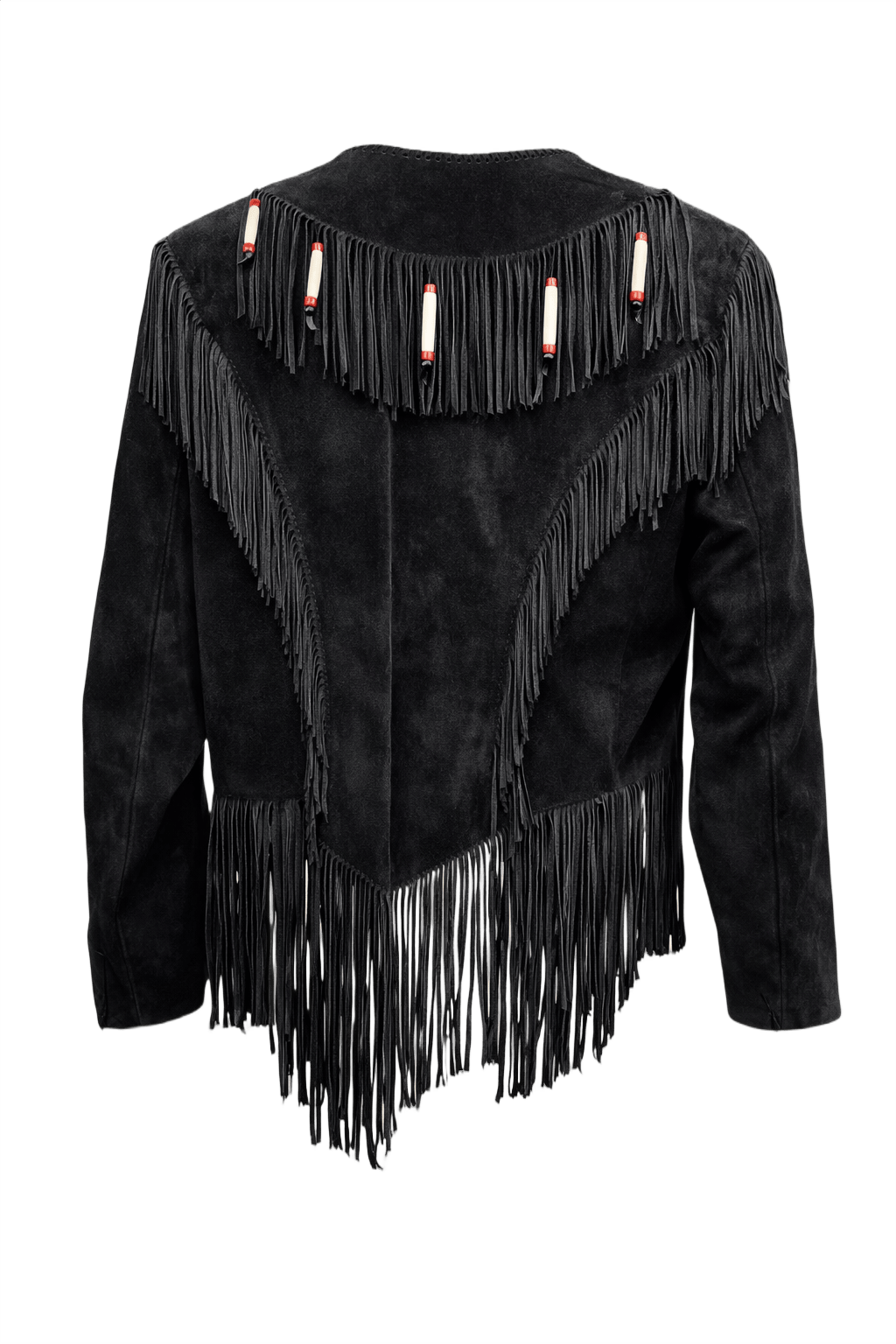 1970s Black Suede Jacket - Back View