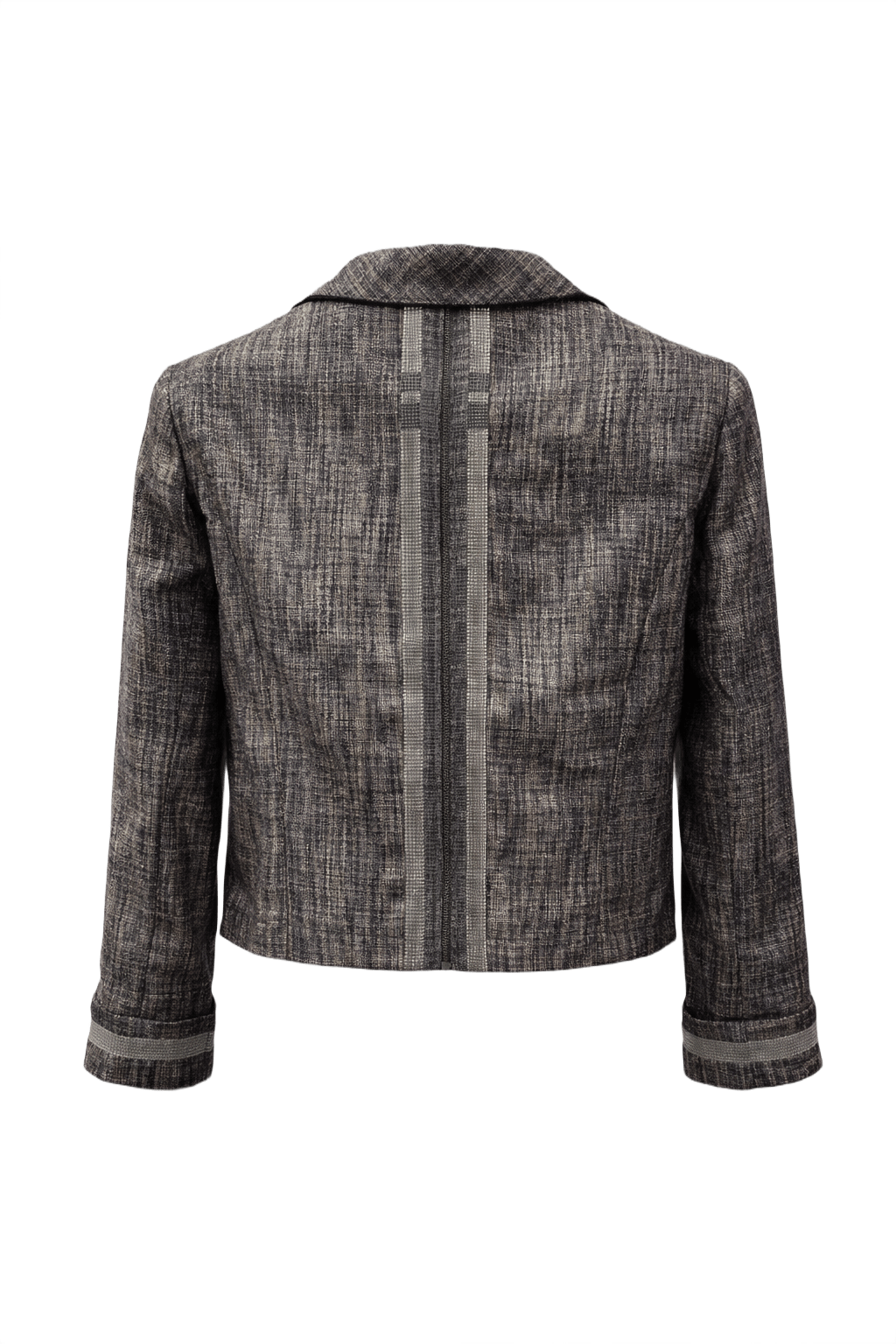 1990s Beige Linen Jacket - Back View