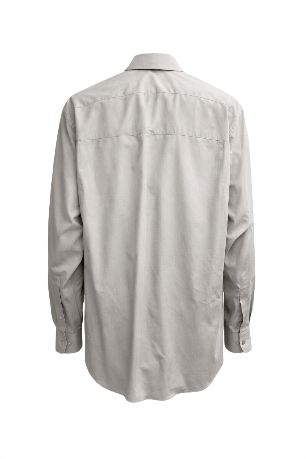 1990s Light Gray Cotton Shirt - Back View
