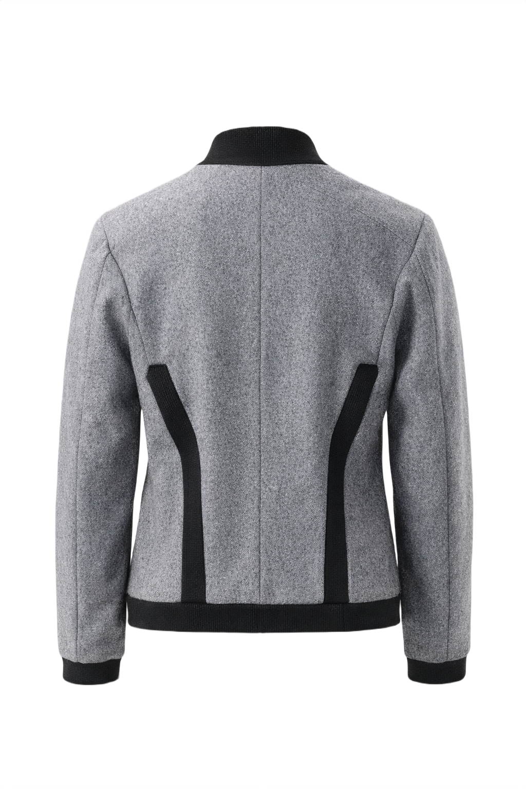 1940s Gray Wool Jacket - Back View