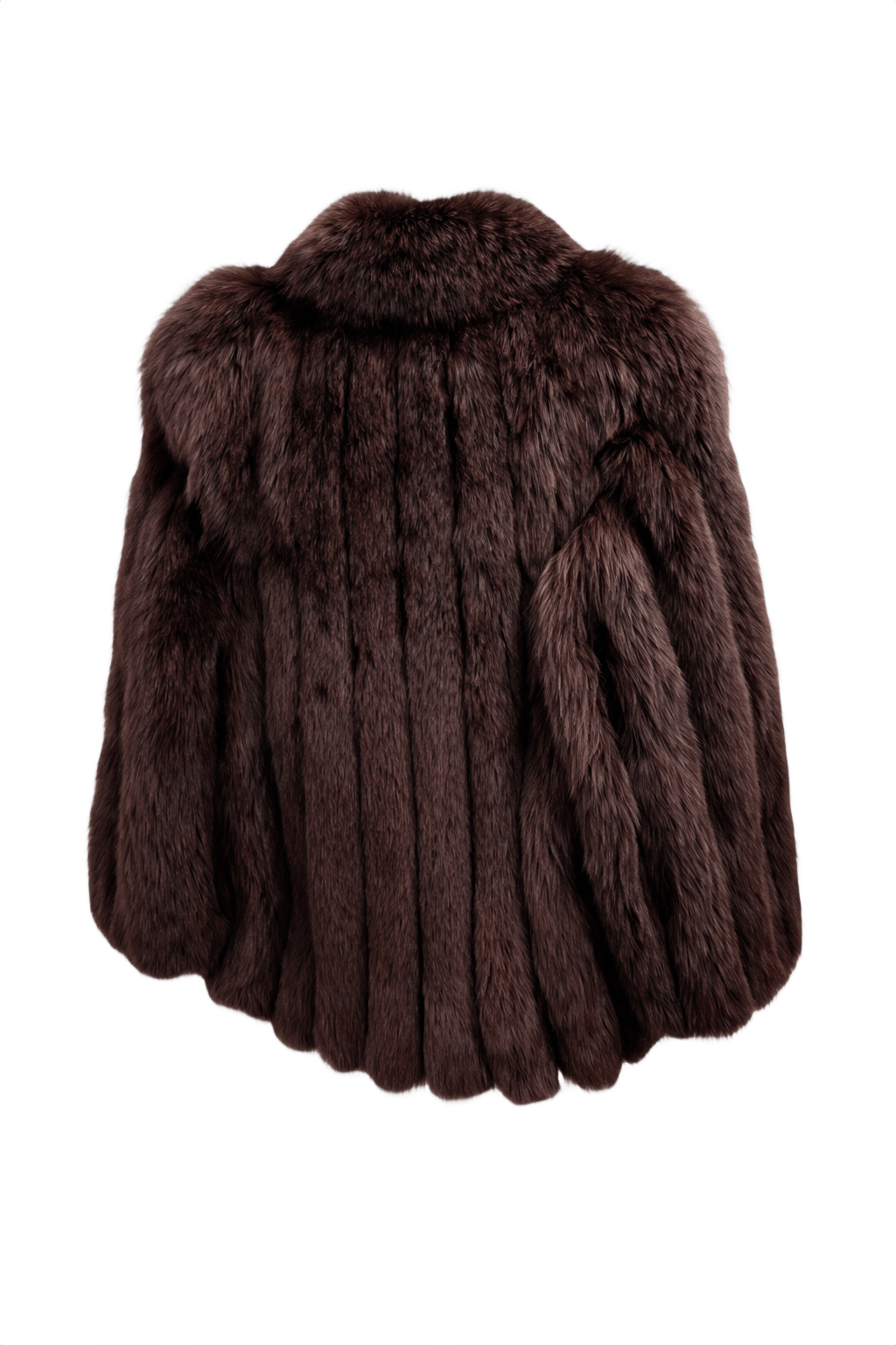 1980s Brown Fur Coat - Back View