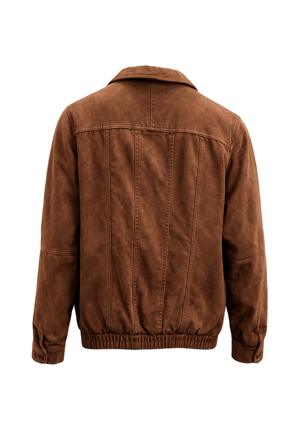 1990s Brown Suede Jacket - Back View
