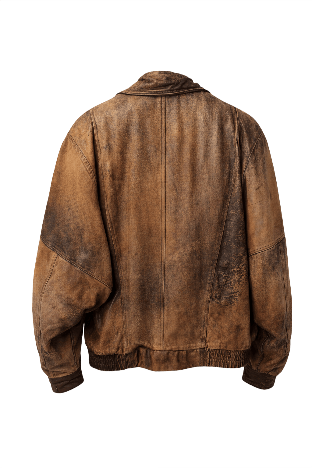 1990s Brown Leather Jacket - Back View