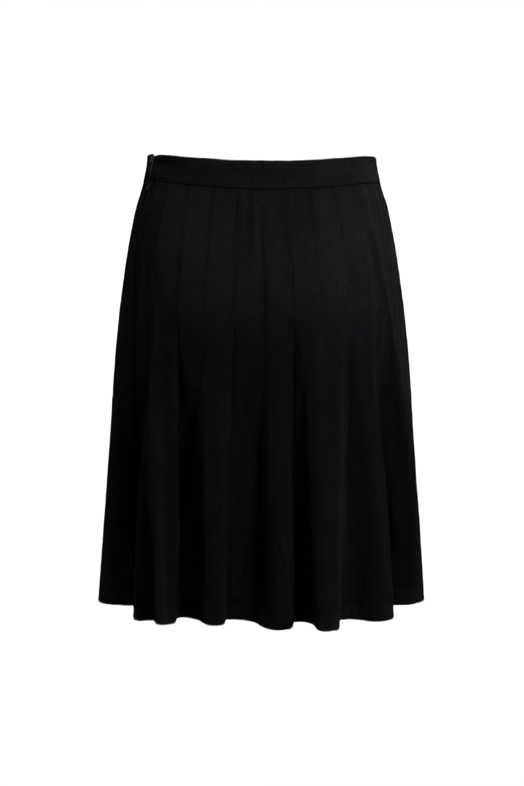 1990s Black Unknown Pleated Skirt - Back View
