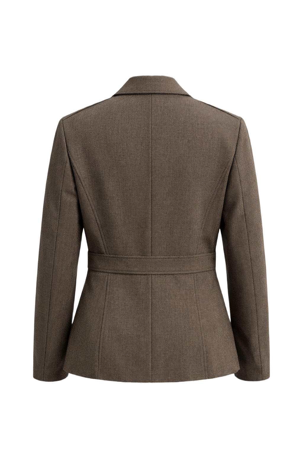 1940s Brown Wool Jacket - Back View