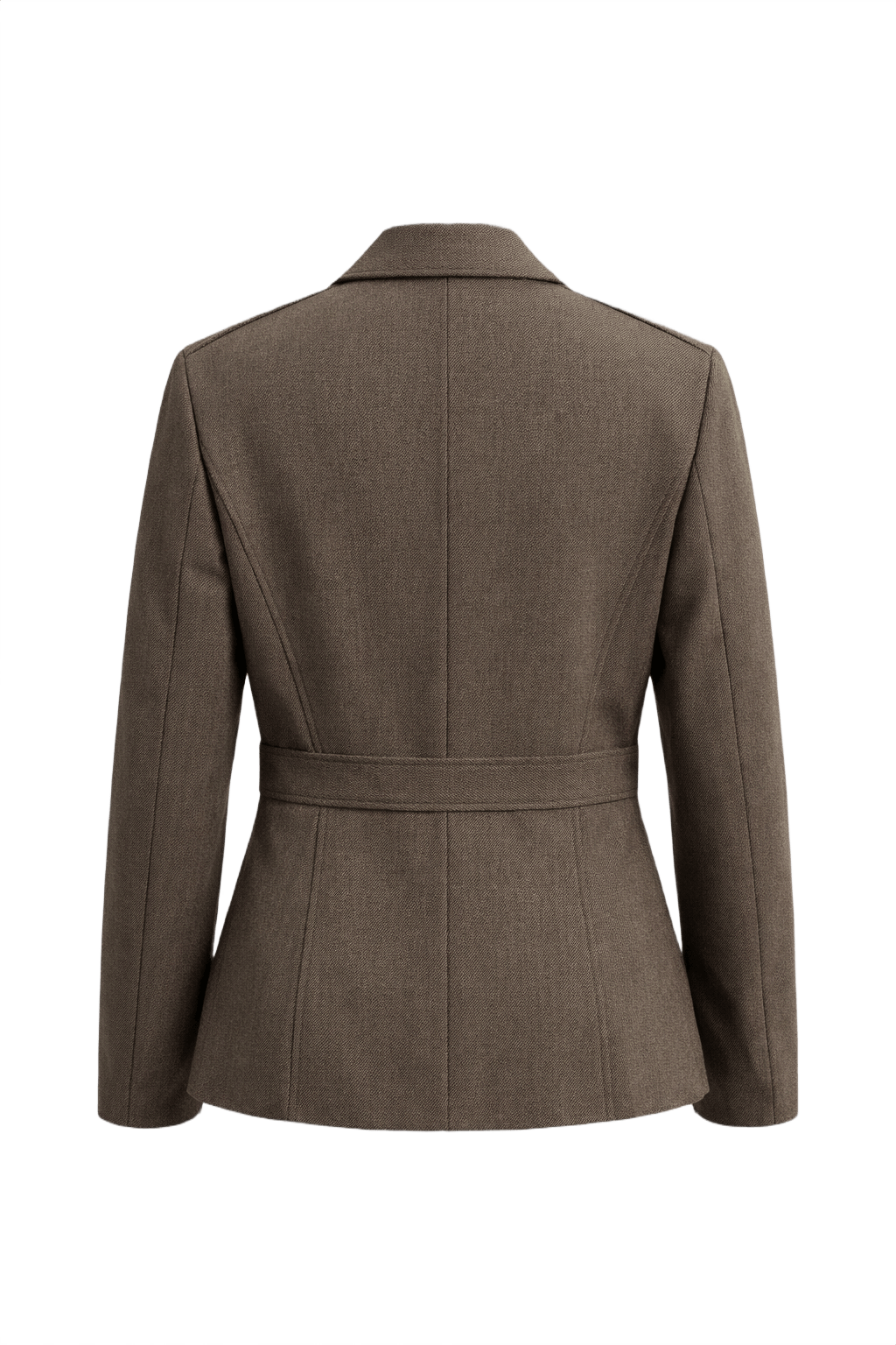 1940s Brown Wool Jacket - Back View