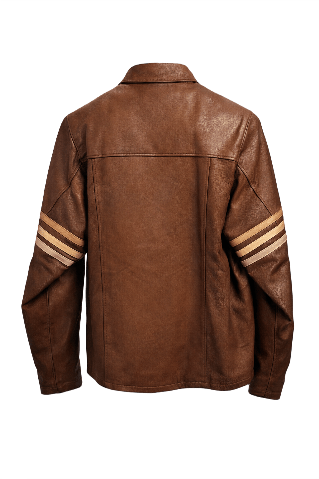 1990s Brown Leather Jacket - Back View