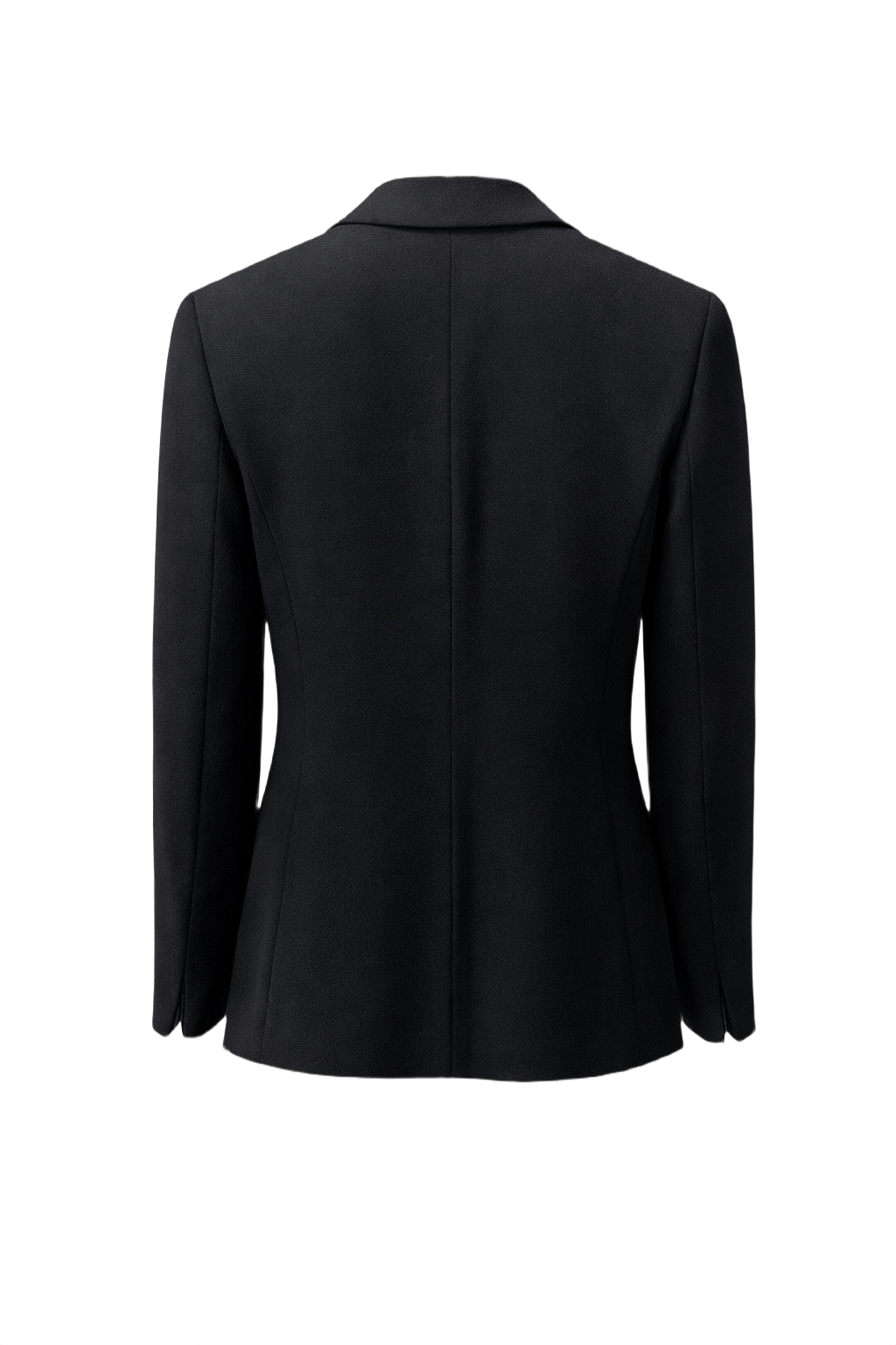 1980s Black Wool Blazer - Back View