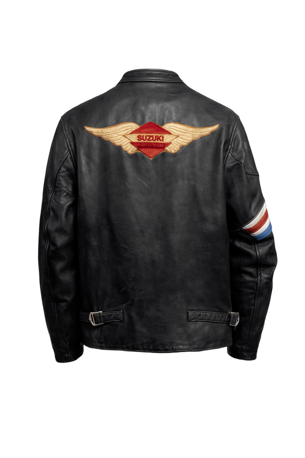 1990s Black Leather Jacket - Back View