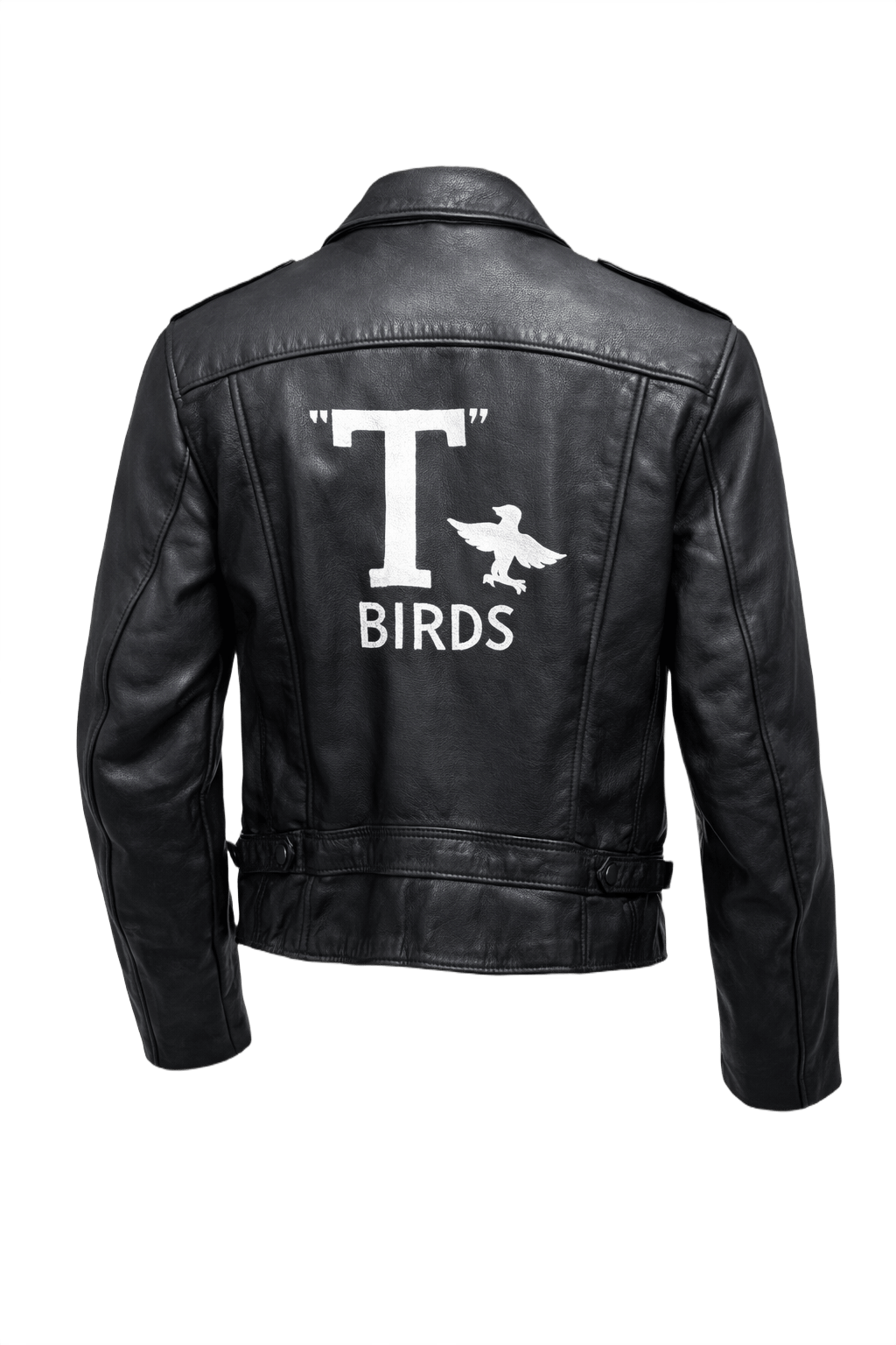 1990s Black Leather Jacket - Back View