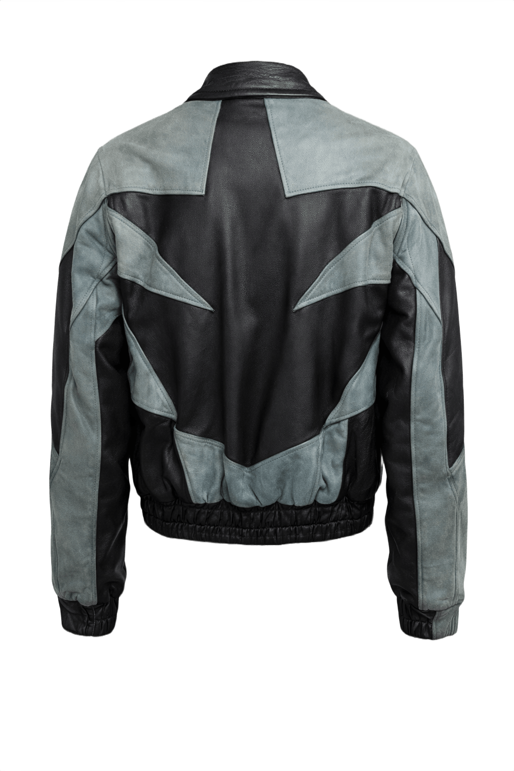 1990s Black Leather Jacket - Back View