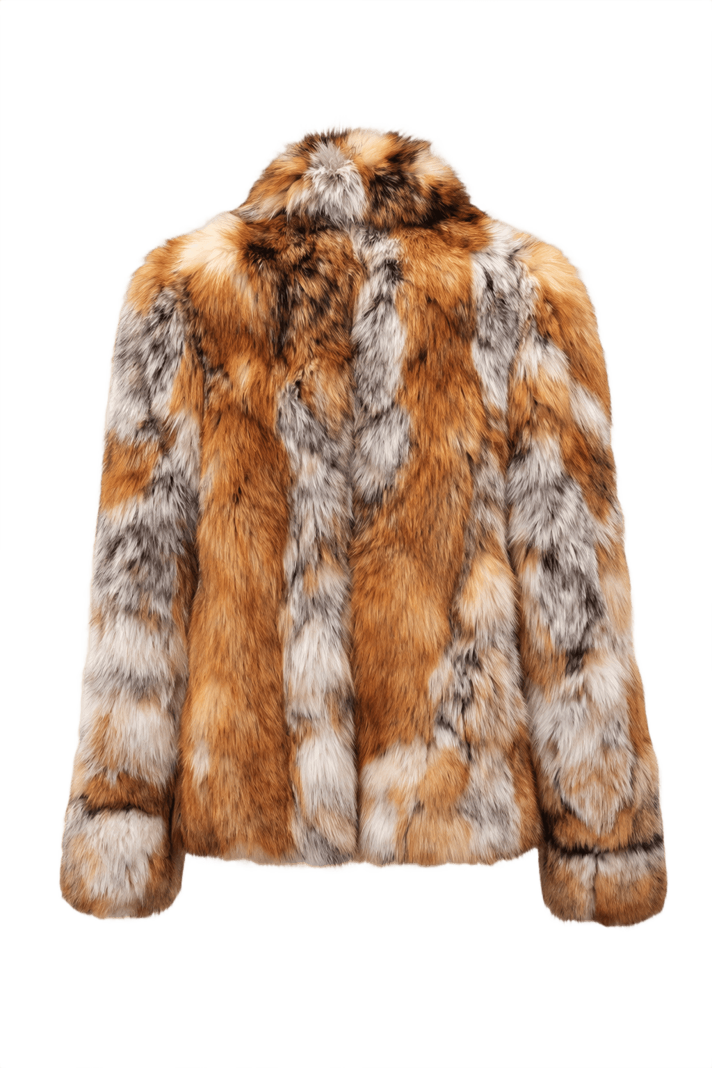 1970s Multi-Colored Fur Fur Coat - Back View