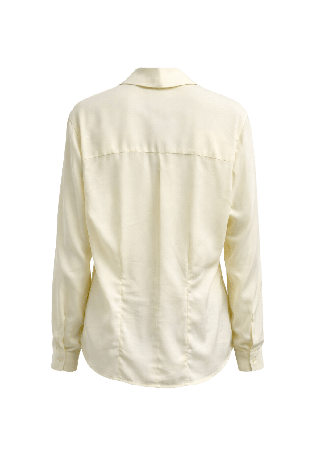1980s Cream Silk Blouse - Back View