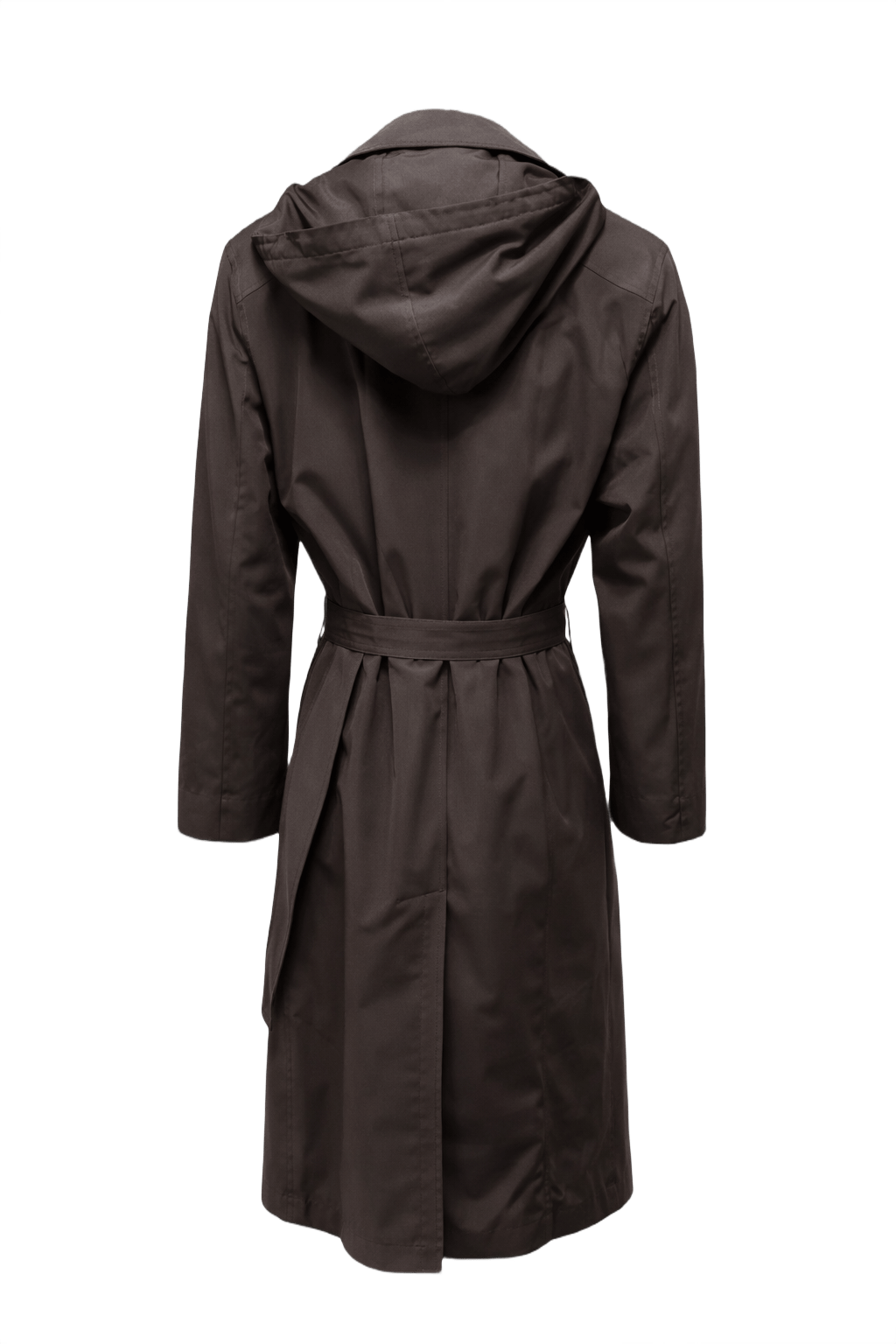 1990s Brown Polyester Coat - Back View