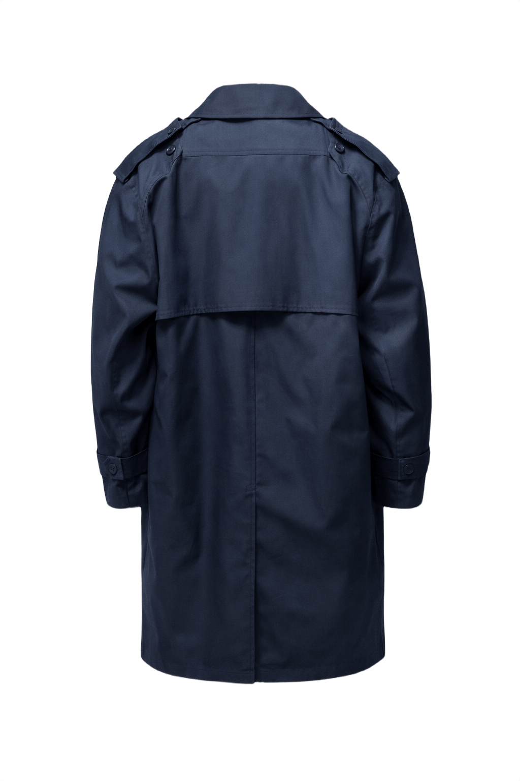 1980s Navy Blue Cotton Coat - Back View