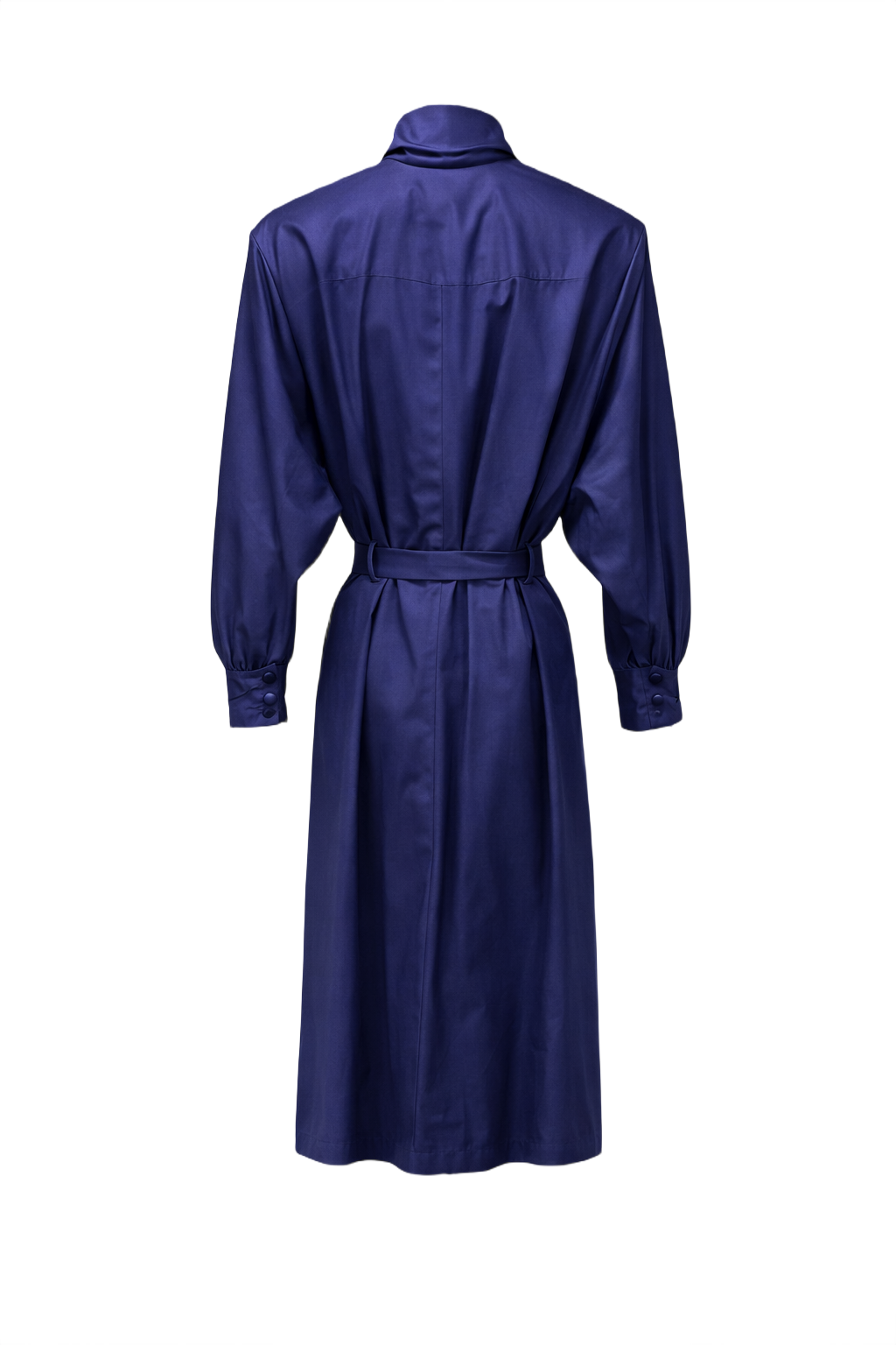 1980s Purple Smooth Coat - Back View