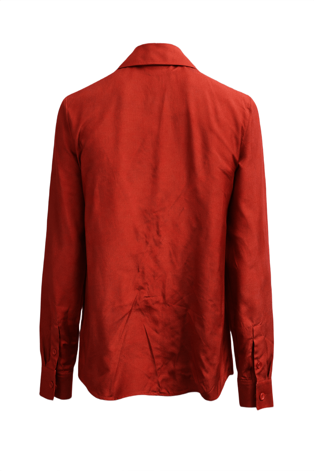 1980s Red Silk Shirt - Back View